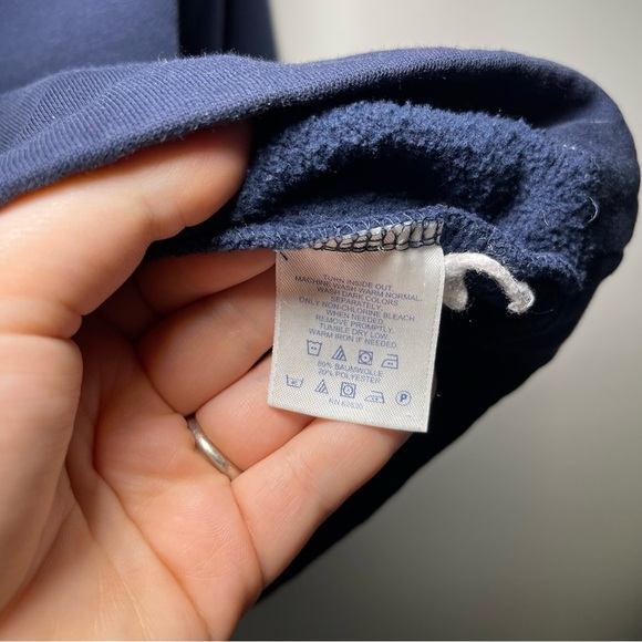 Land's End women's Navy long sleeve button down shawl collar cardigan in size M - Picture 8 of 9